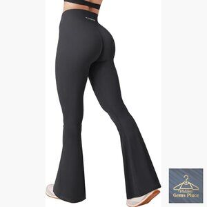 High Waist Flare Leggings 32" Inseam Tummy Control Yoga Pants
